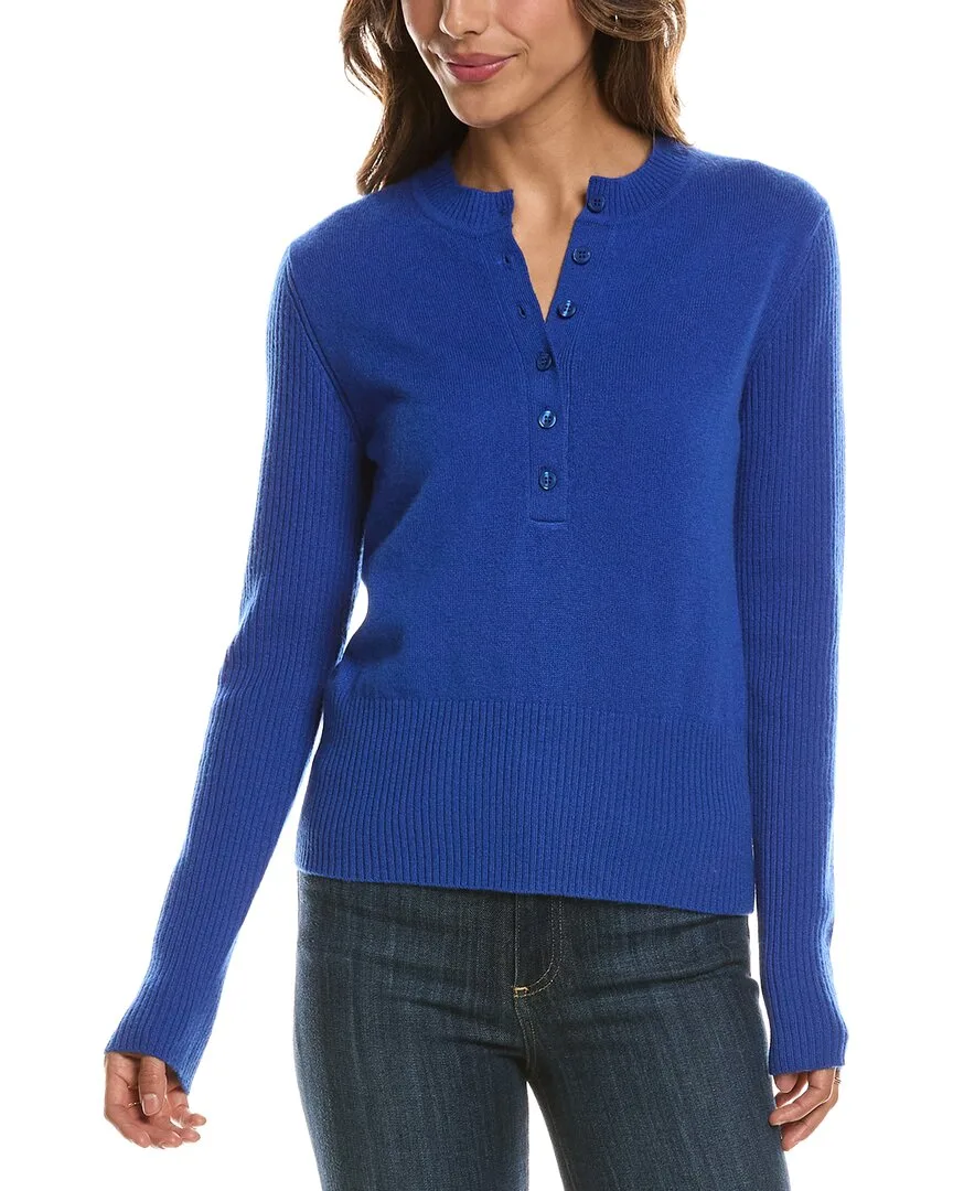 Crewneck 100% Cashmere Henley by Forte Cashmere