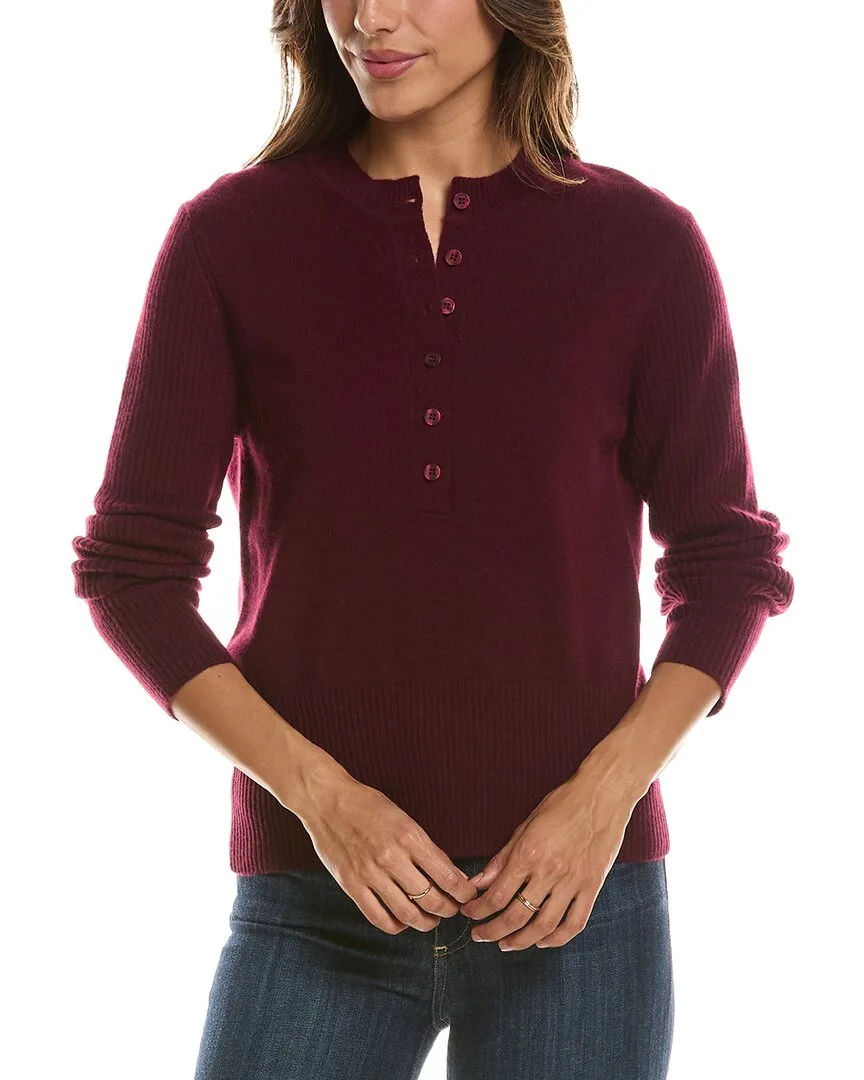 Crewneck 100% Cashmere Henley by Forte Cashmere