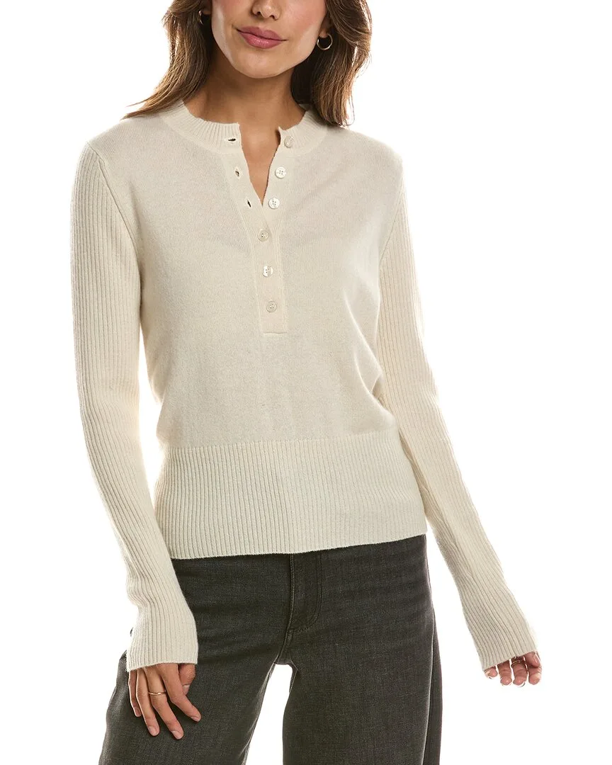 Crewneck 100% Cashmere Henley by Forte Cashmere