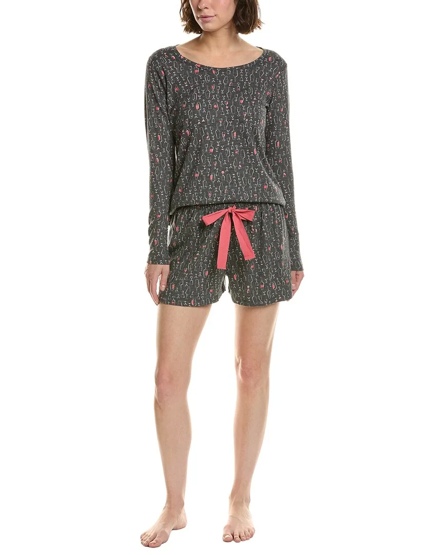 2Pc Waffle Pajama Set by HUE