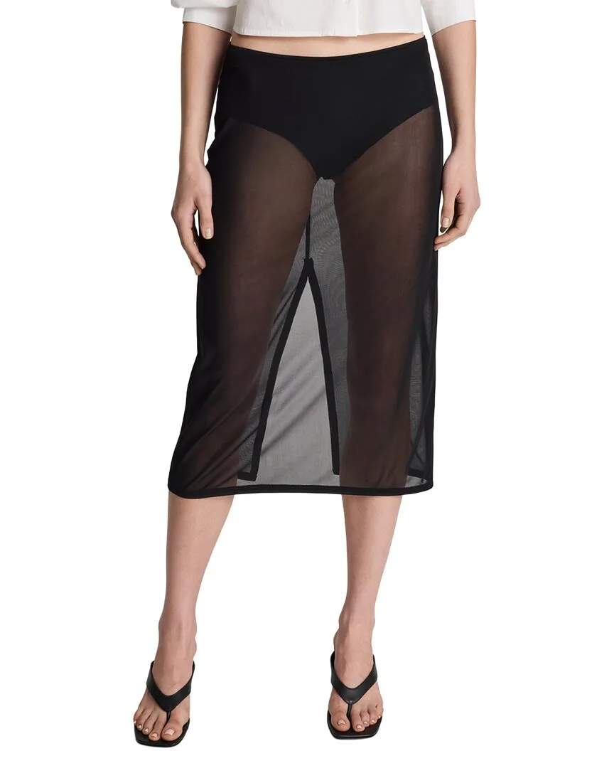 Pull on Mesh Midi Skirt by Kenneth Cole