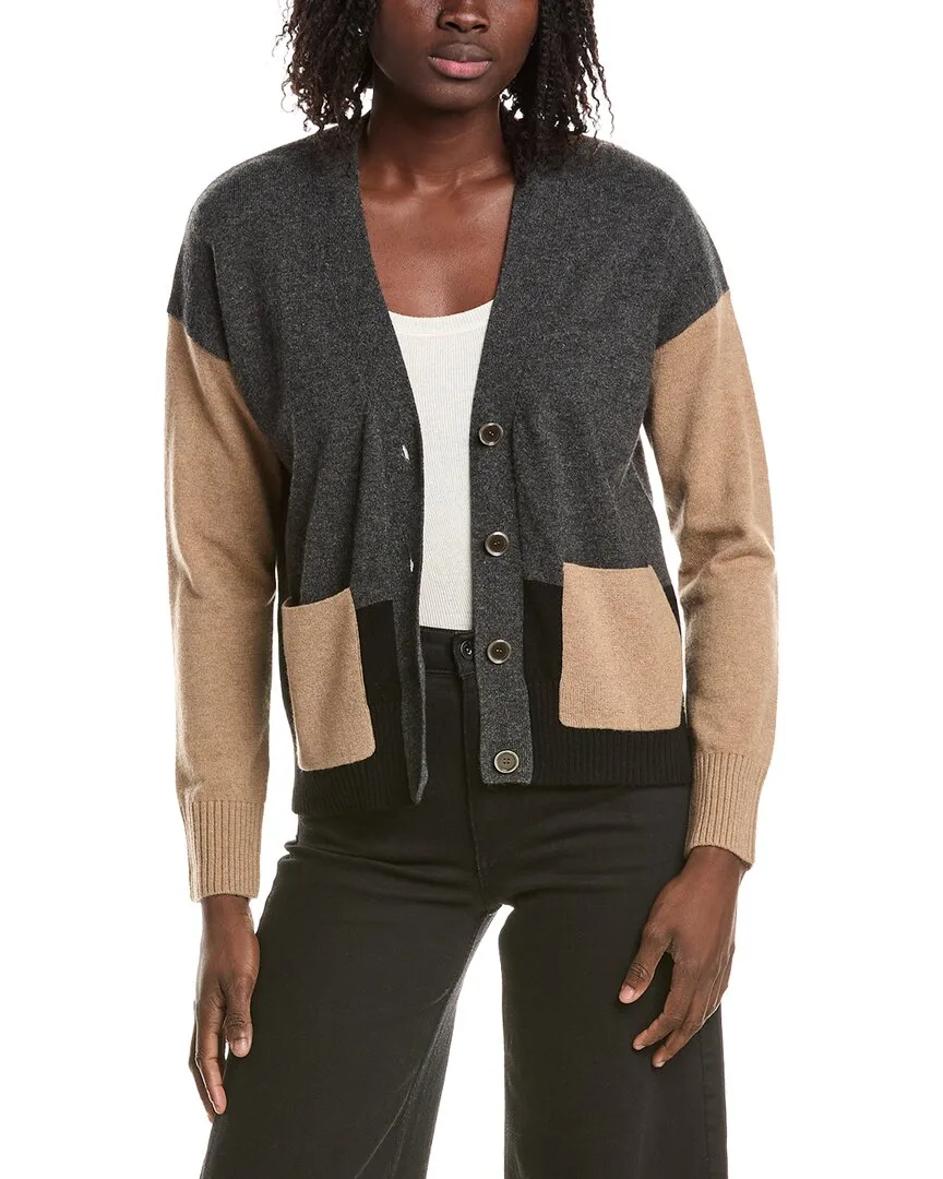 Beatrice Colorblock 100% Cashmere Cardigan by &isla