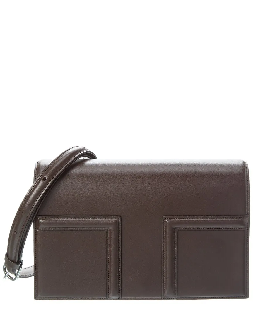 T-Flap Leather Shoulder Bag by Totême