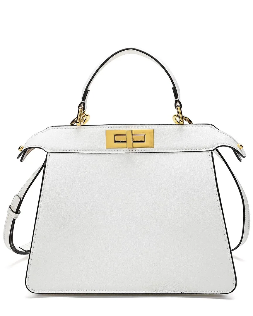 Smooth Nappa Leather Satchel by Tiffany & Fred Paris