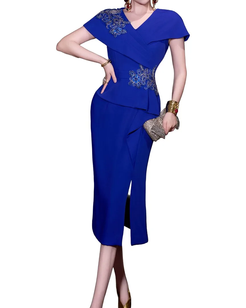 Short Sleeve Midi Dress by Burryco