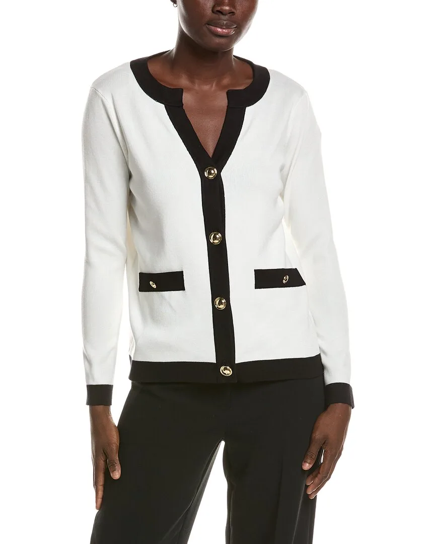 Color Block Cardigan by Halston