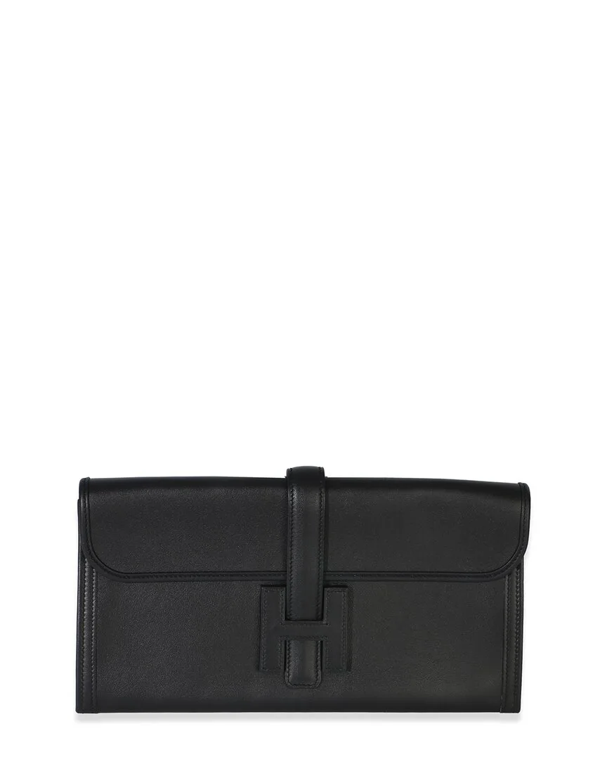 Black Evercolor Leather Jige Elan 29 (authentic Pre-Loved) by Herms