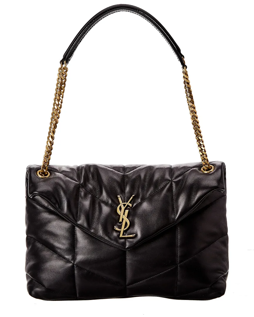 Loulou Puffer Medium Leather Shoulder Bag by Saint Laurent