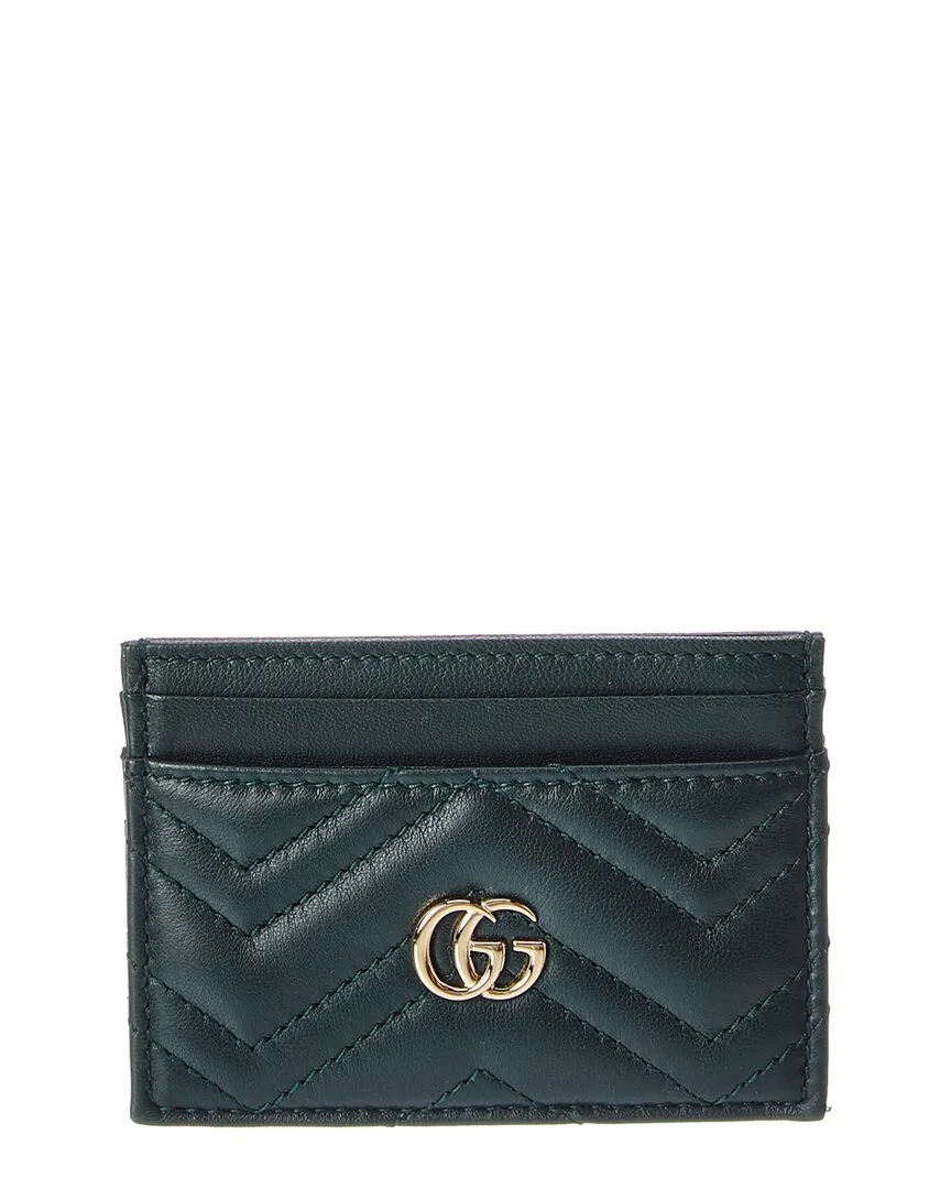 Gg Marmont Leather Card Case