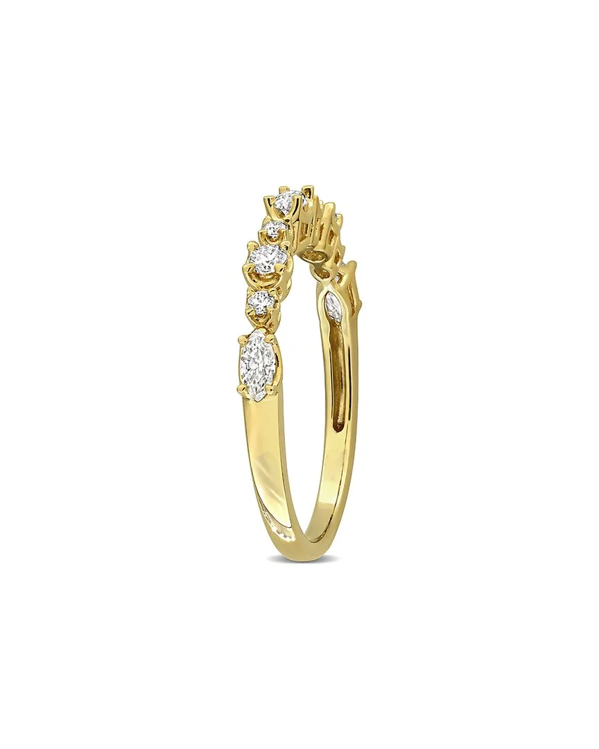 Silver 0.44 ct. tw. Created White Moissanite Anniversary Band Ring by Rina Limor