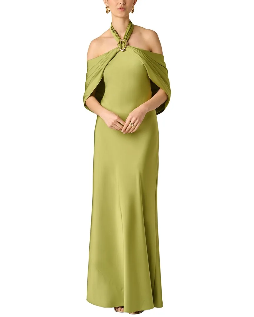 Crepe Back Satin Long Dress by Aidan Mattox