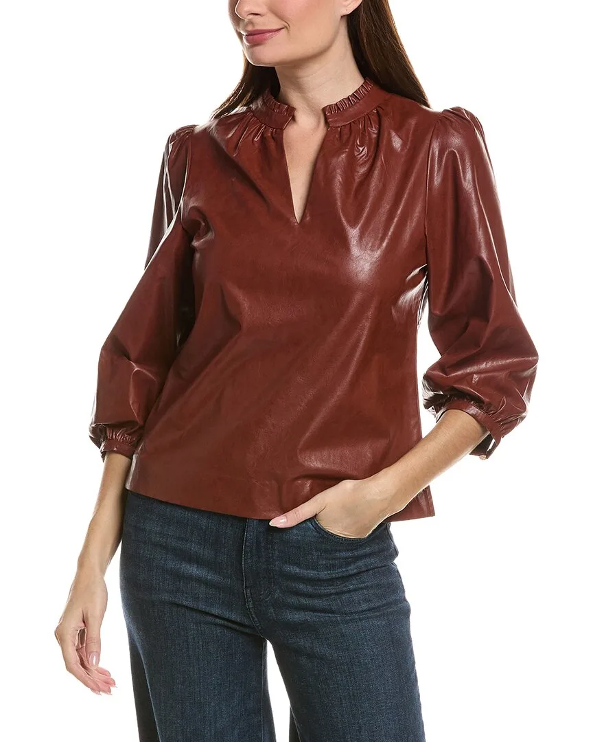Penny Vegan Leather Top by Tyler Be