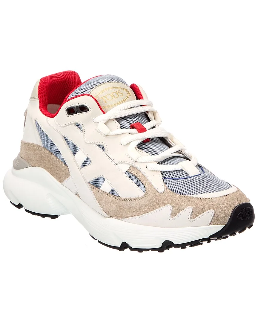 Leather & Mesh Sneaker by Tod's