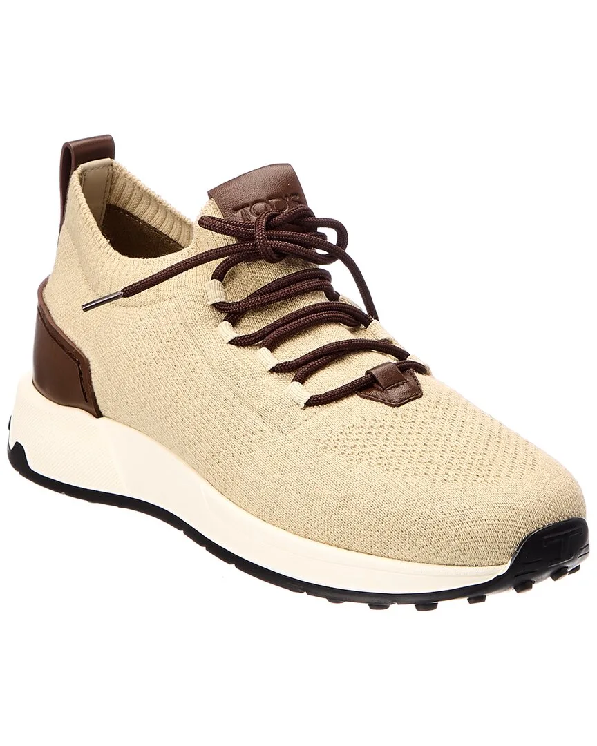 Knit & Leather Sneaker by Tod's