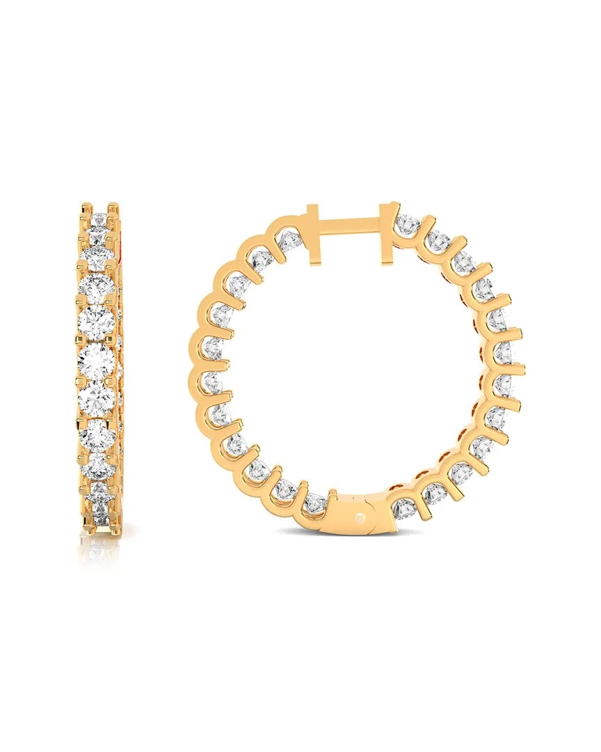 14K Rose Gold 3.00 ct. tw. Lab-Grown Diamond Hoop Earring