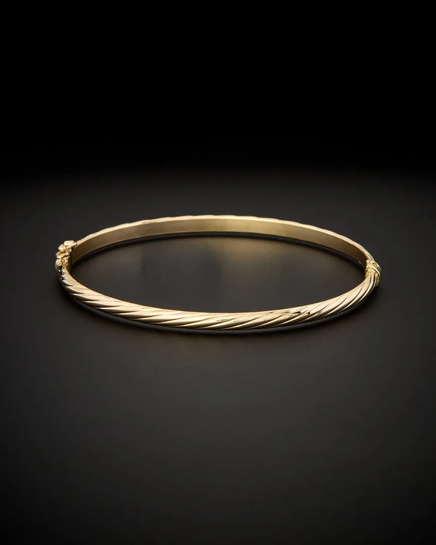 14K Italian Gold Twist Bangle Bracelet