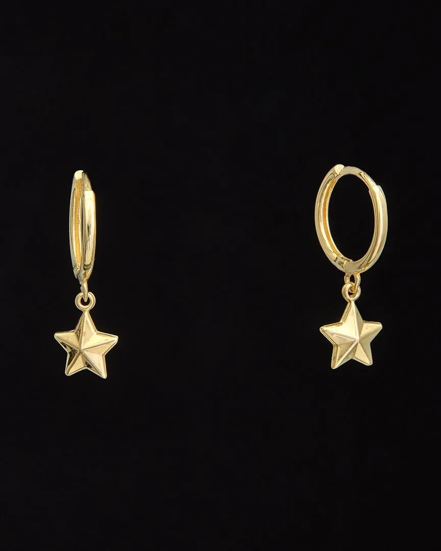 14K Star Endless Hoops by Italian Gold