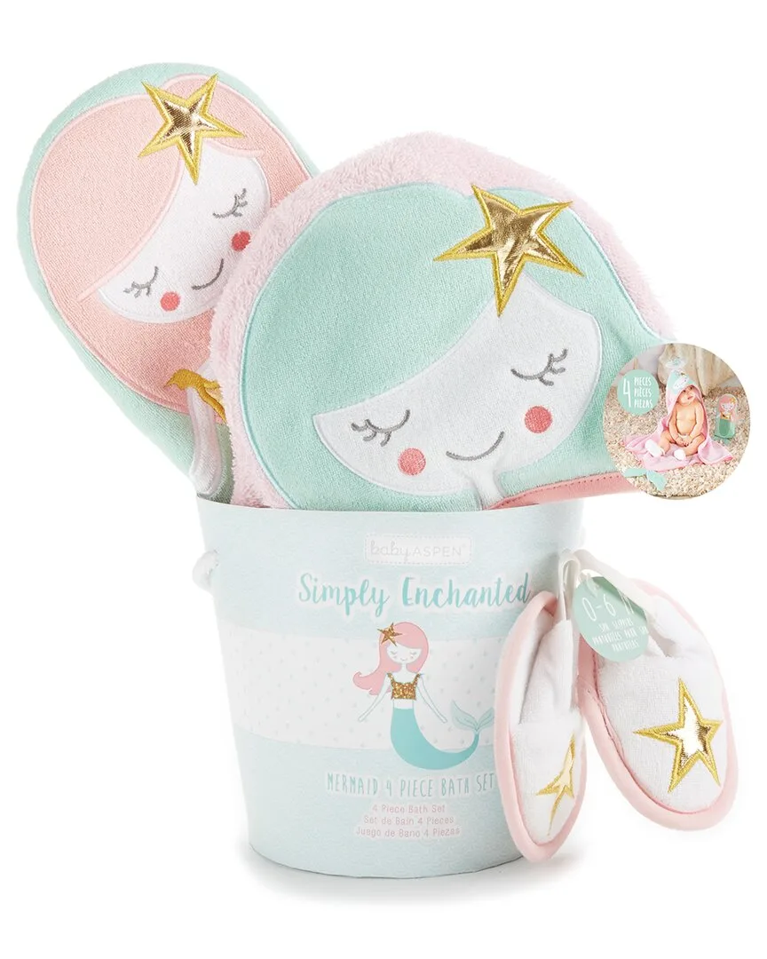 Simply Enchanted Mermaid 4Pc Bath Time Gift Set by Baby Aspen