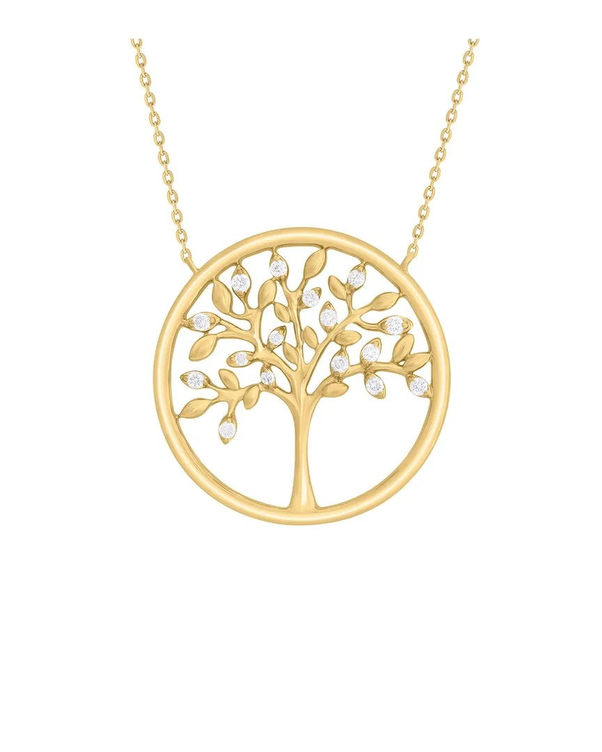 14K 0.01 ct. tw. Diamond Tree of Life Necklace by Sabrina Designs