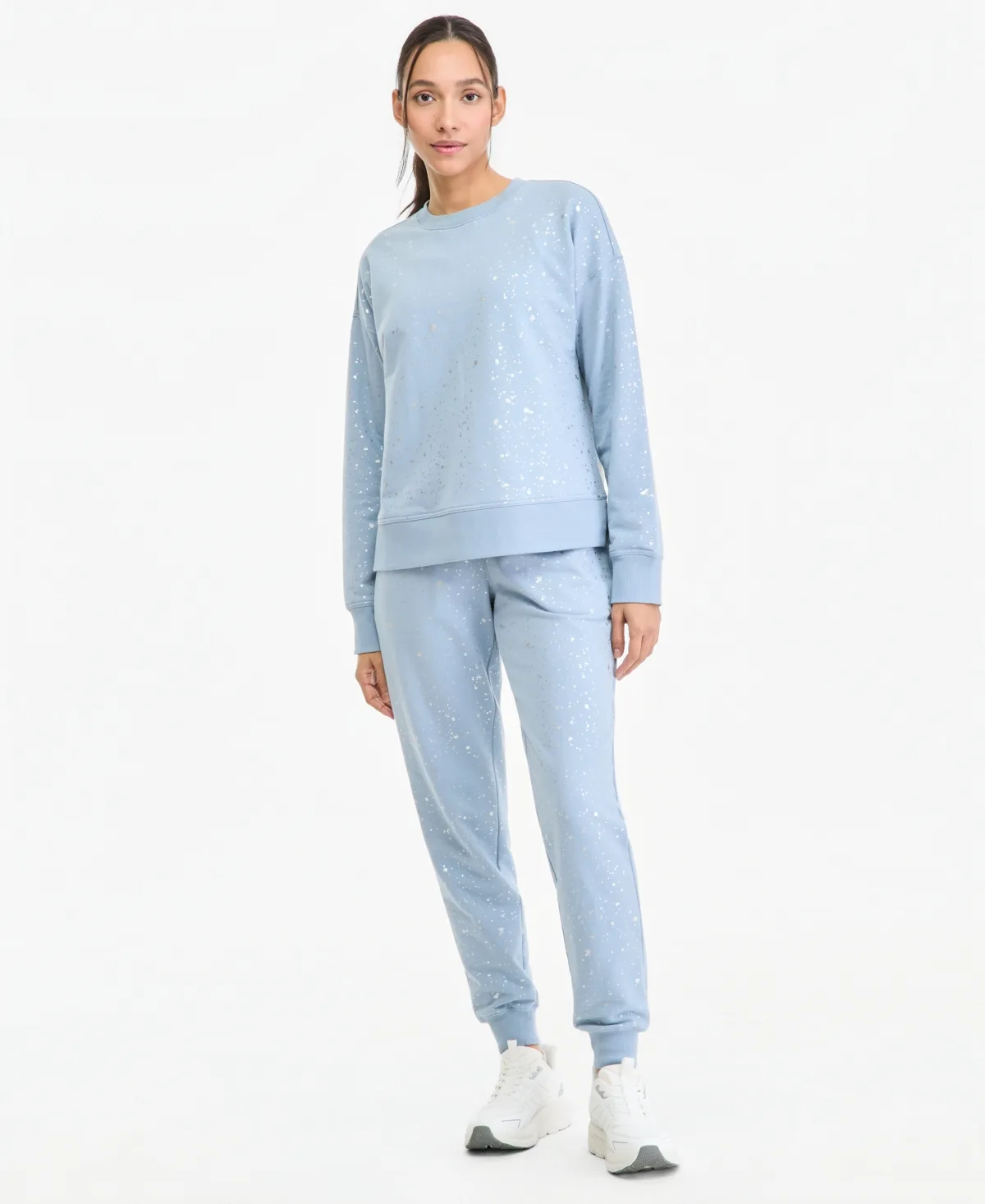 Splatter Fleece Drawstring Jogger Pants by Id Ideology