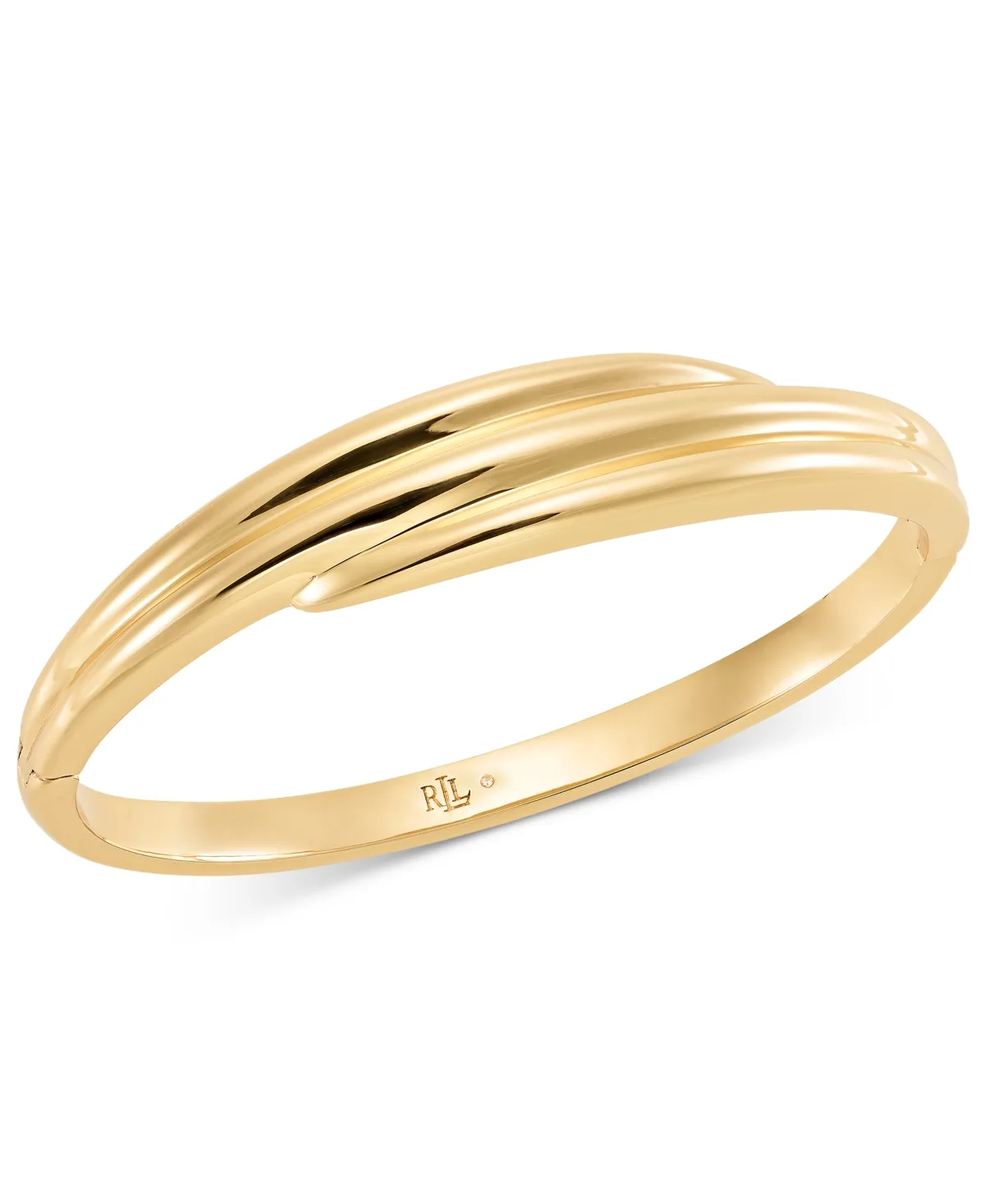 Lauren Ralph Lauren Gold-Tone Mixed Metal Puffy Bangle Bracelet by Ralph Lauren