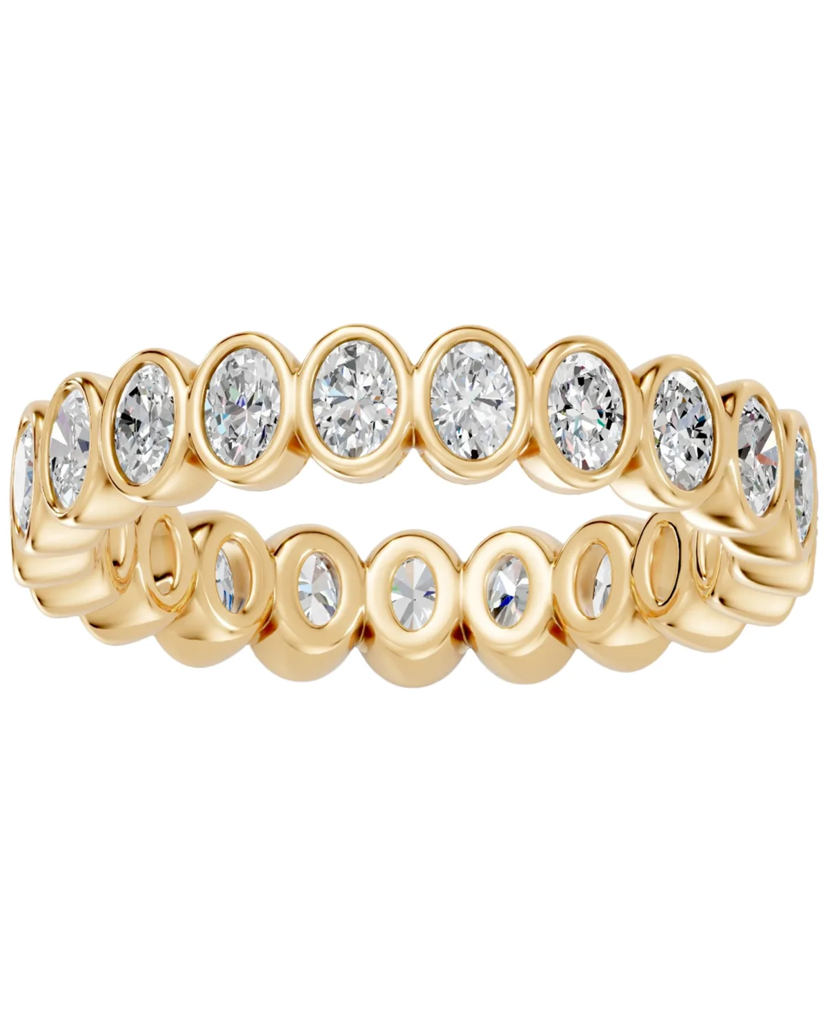 Oval Cut Diamond Full Eternity Band Ring (2 ct. t.w.) in 14k White, Yellow, Rose Gold or Platinum by Macy's