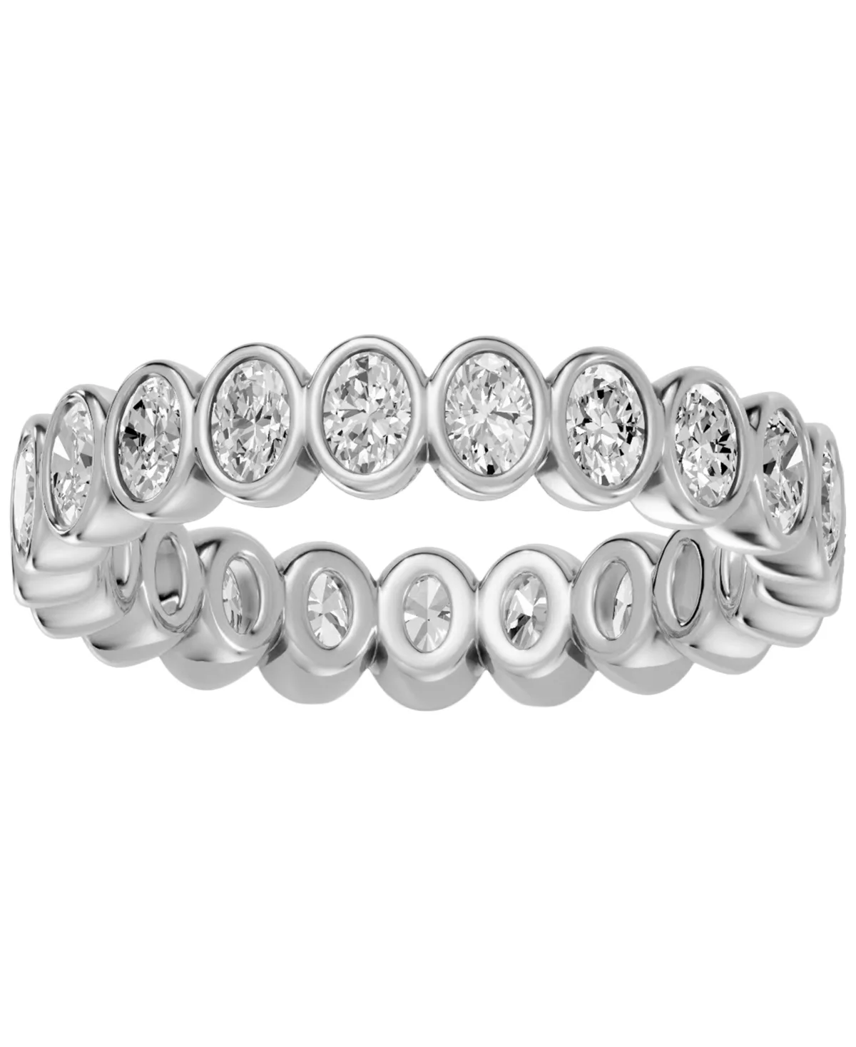Oval Cut Diamond Full Eternity Band Ring (2 ct. t.w.) in 14k White, Yellow, Rose Gold or Platinum