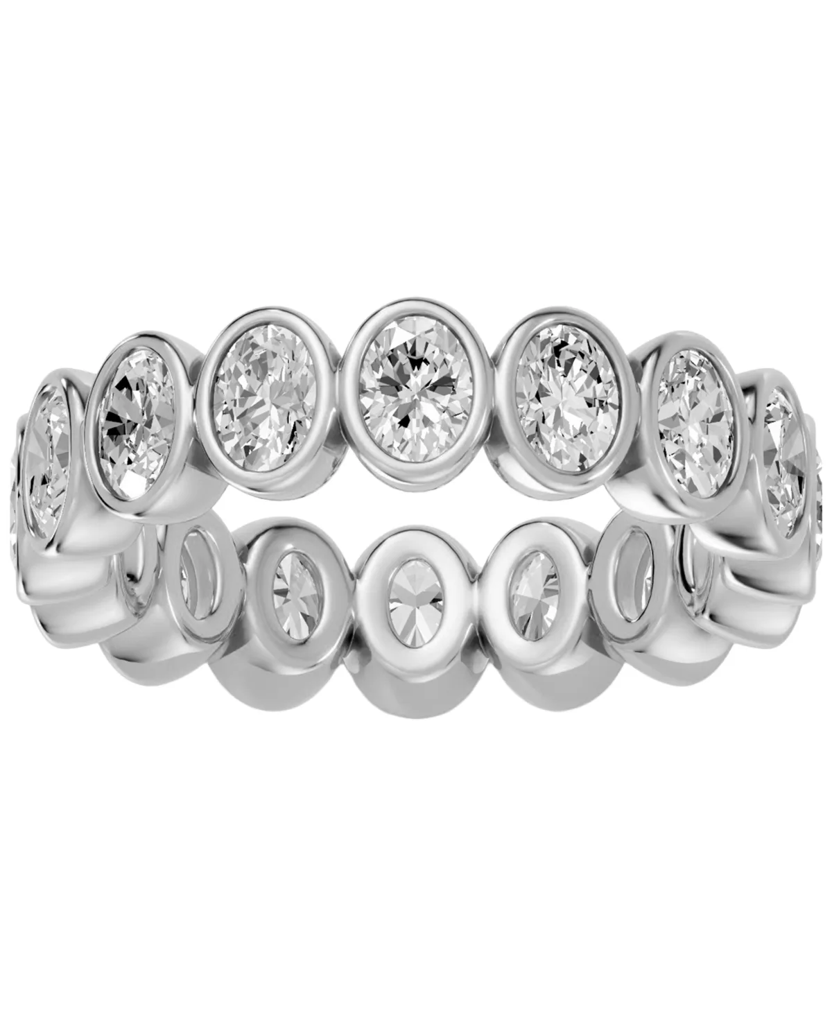 Diamond Round Full Eternity Band Ring (3 ct. t.w.) in 14k White, Yellow, Rose Gold or Platinum by Macy's