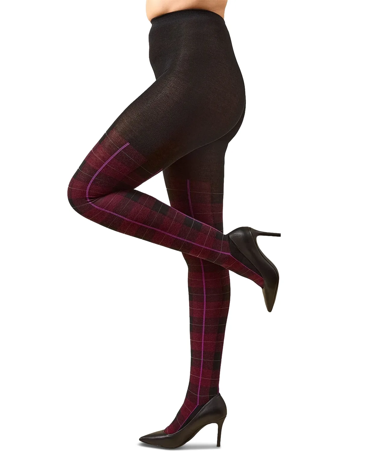 Glasgow Tartan Plaid Stretch Sweater Tights by Memoi