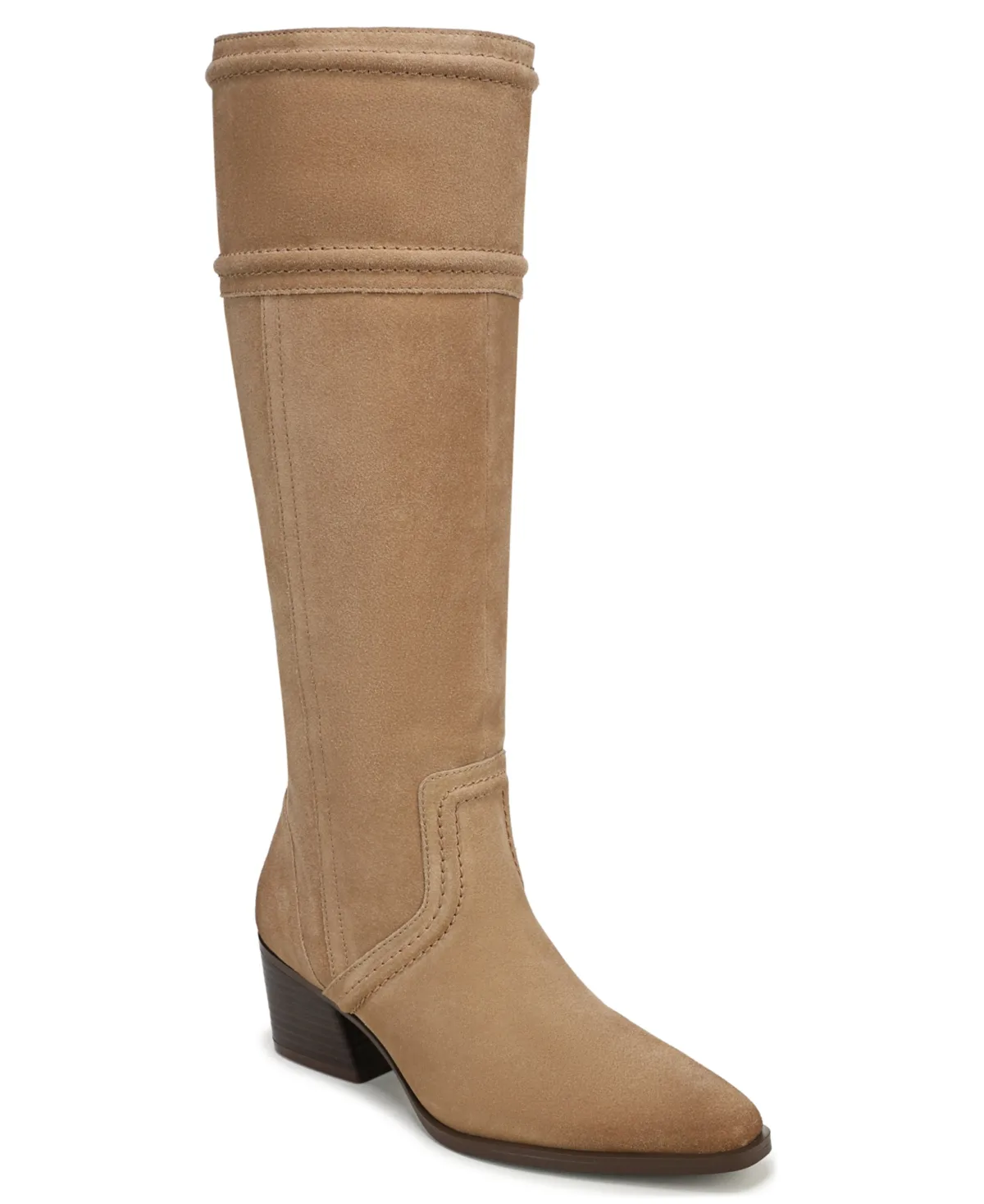 Dayton Knee-High Pointed Toe Block Heel Tall Boots