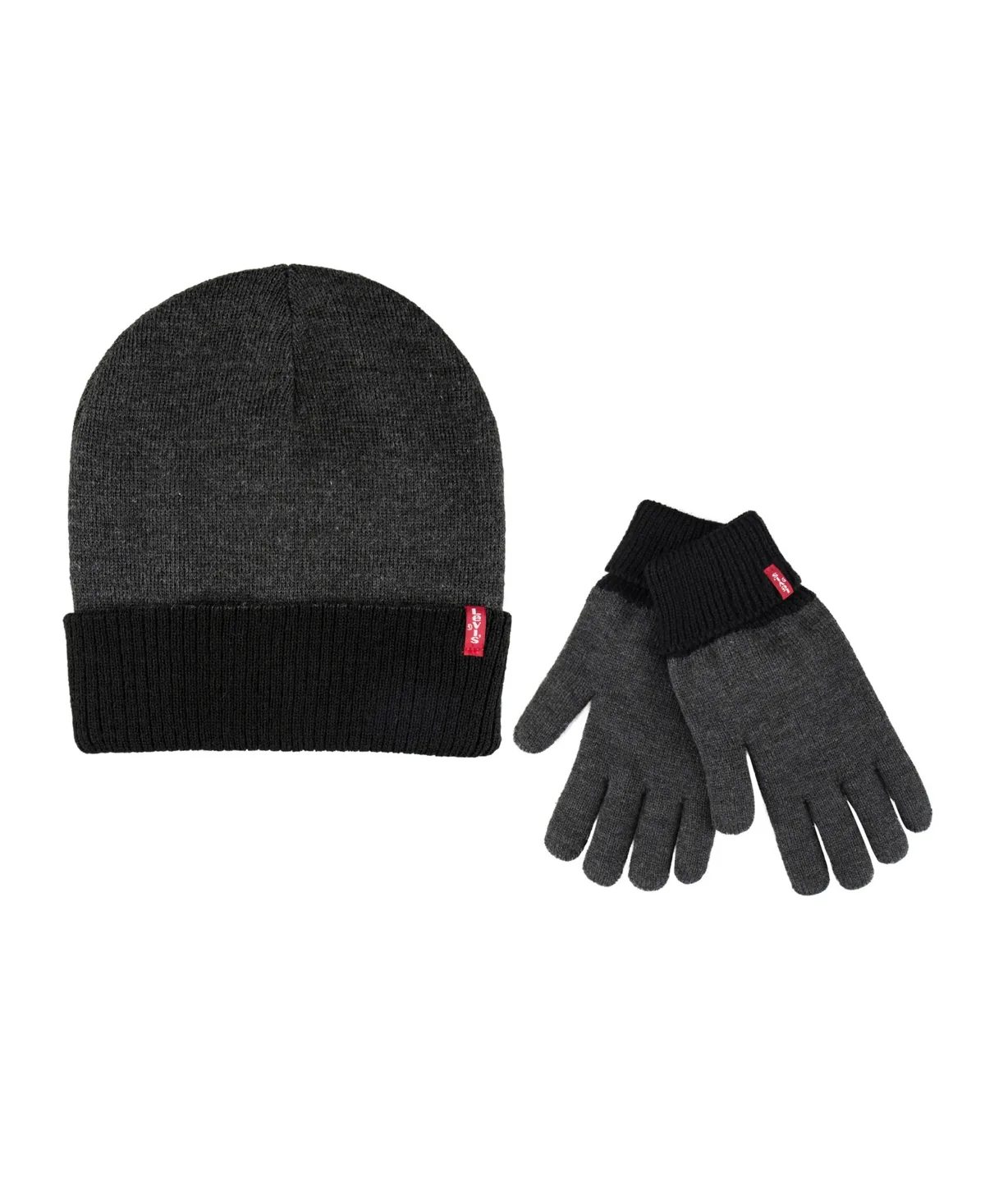 Reversible Red Tab Logo Beanie and Gloves, 2-Piece Set by Levi's