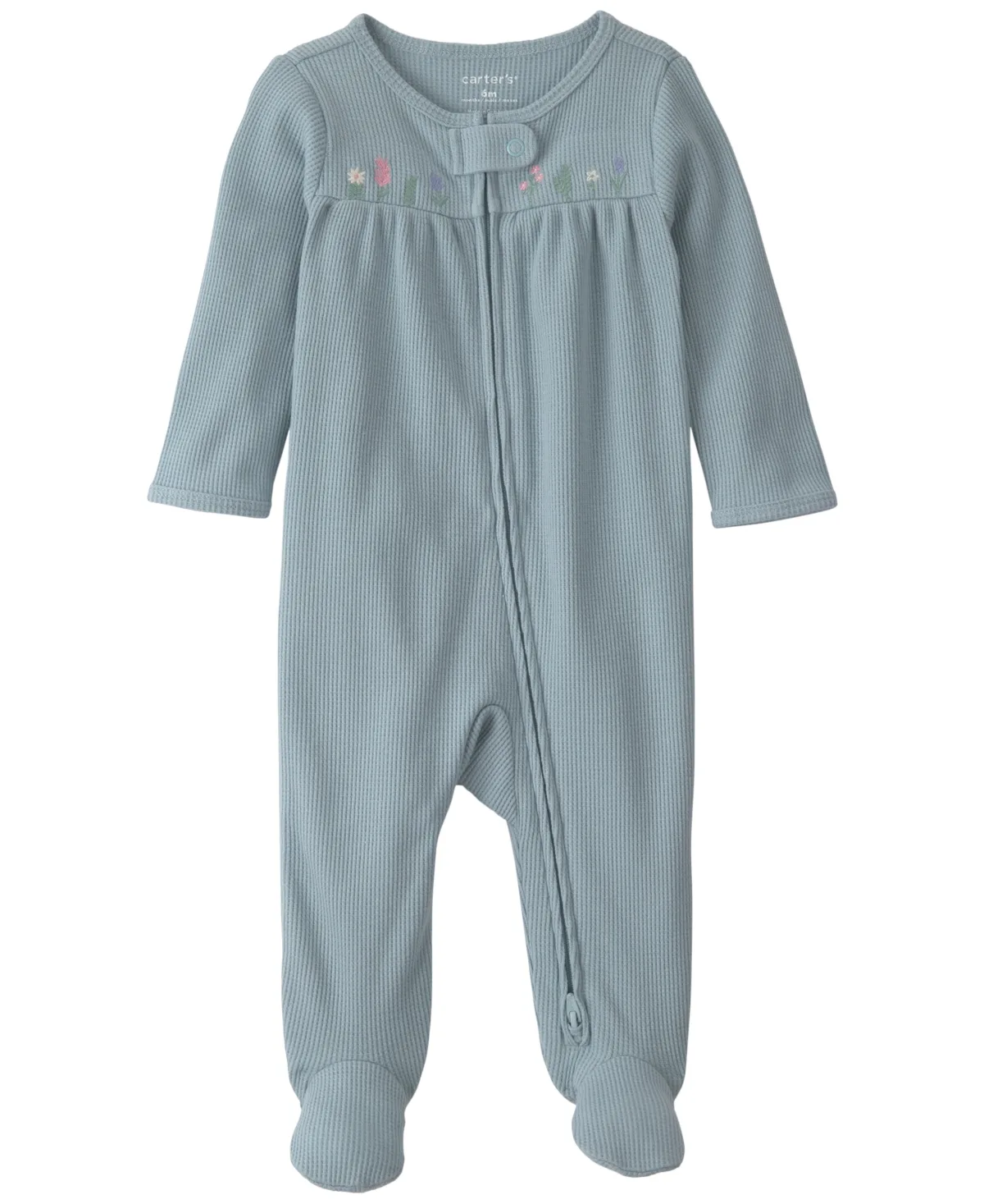 Floral 2-Way Zip Footed Pajama by Carter's
