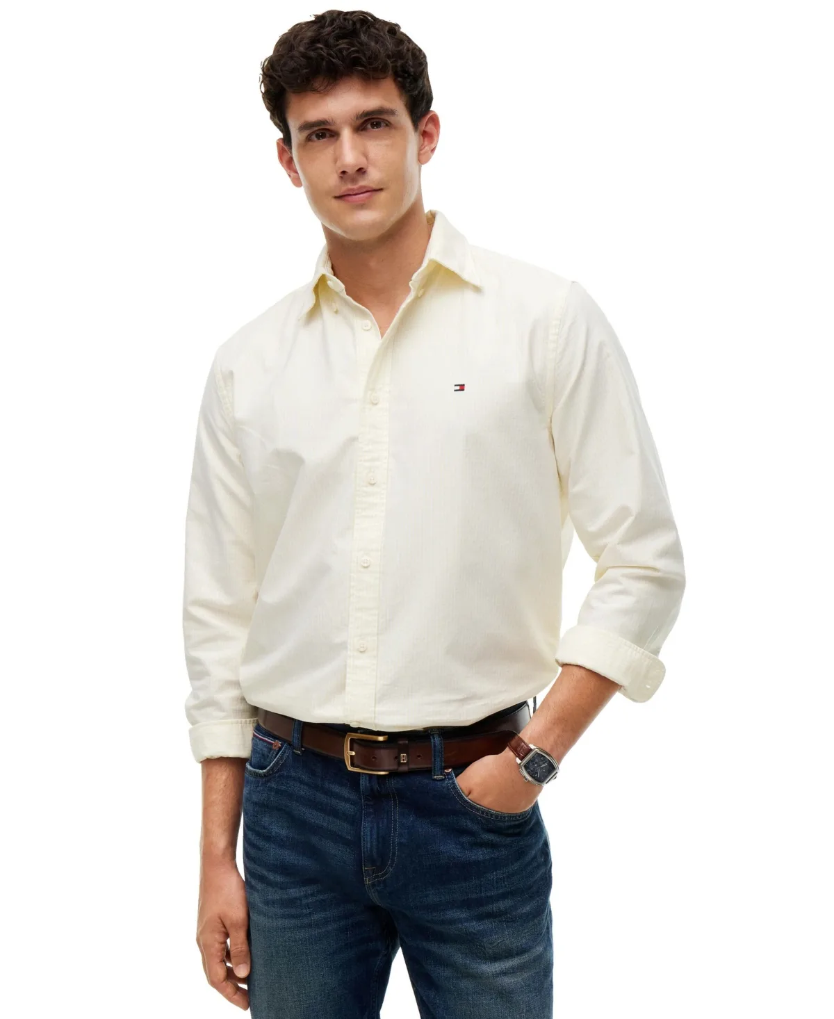 Regular-Fit Striped Heritage Oxford Long-Sleeve Shirt