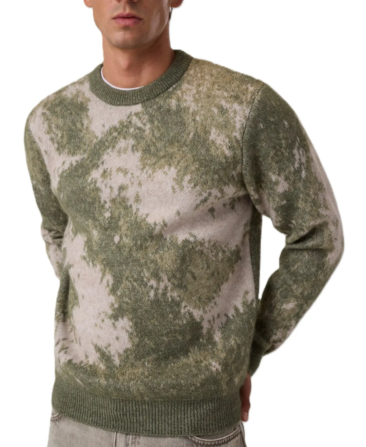 Nevil Abstract Jacquard Crewneck Sweater