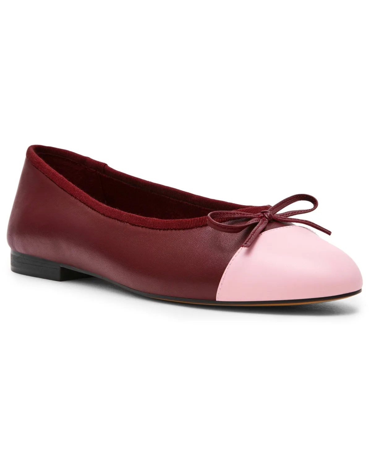 Kit Cap-Toe Leather Ballet Flats by Steve Madden