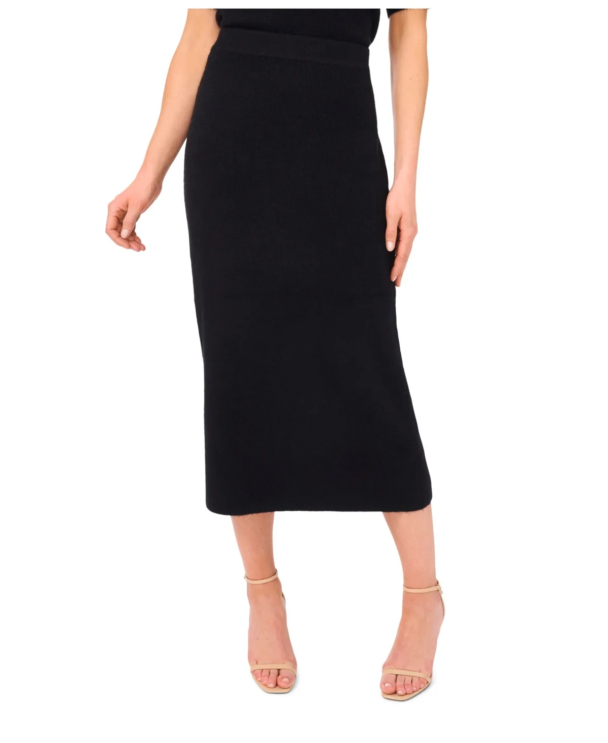 High-Waisted Pull-On Midi Skirt by CeCe