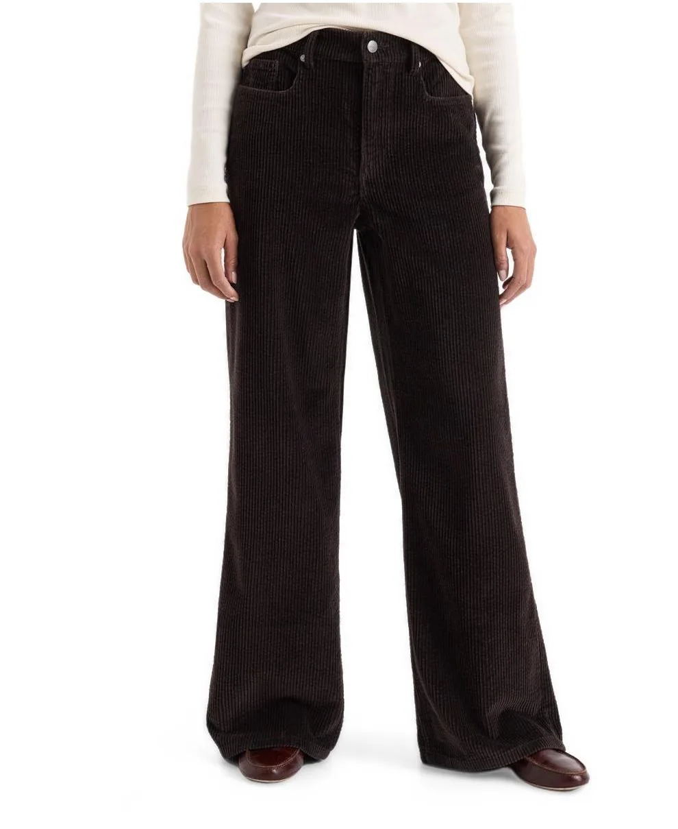 Organic Cotton Corduroy Wide-Leg Pants