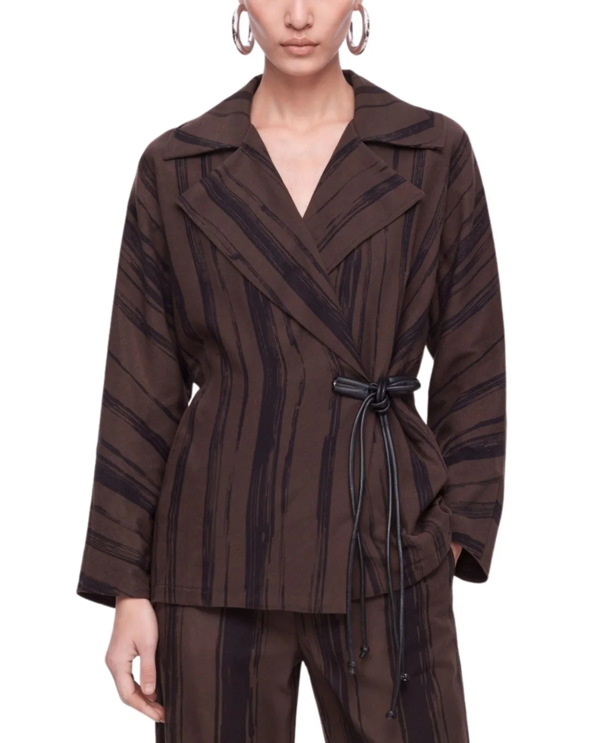 Wrap Lightweight Printed Jacket by Nocturne