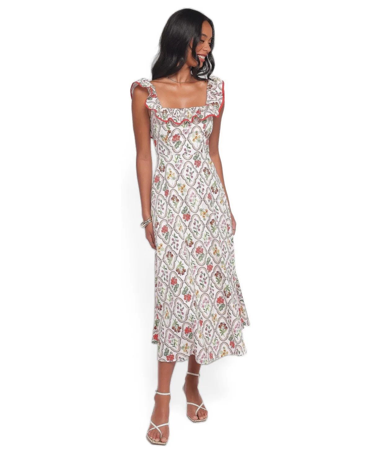 Lucille Floral Square Neck Maxi Dress