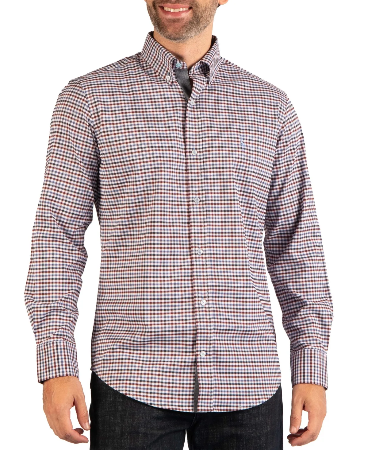 Multi-Color Gingham Long-Sleeve Regular-Fit Shirt by Tailorbyrd