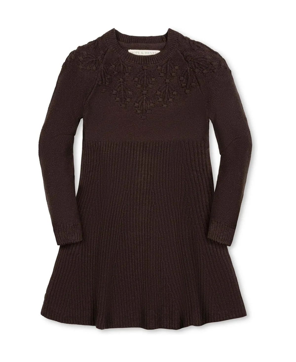Long-Sleeve Bobble Sweater Dress by Hope & Henry