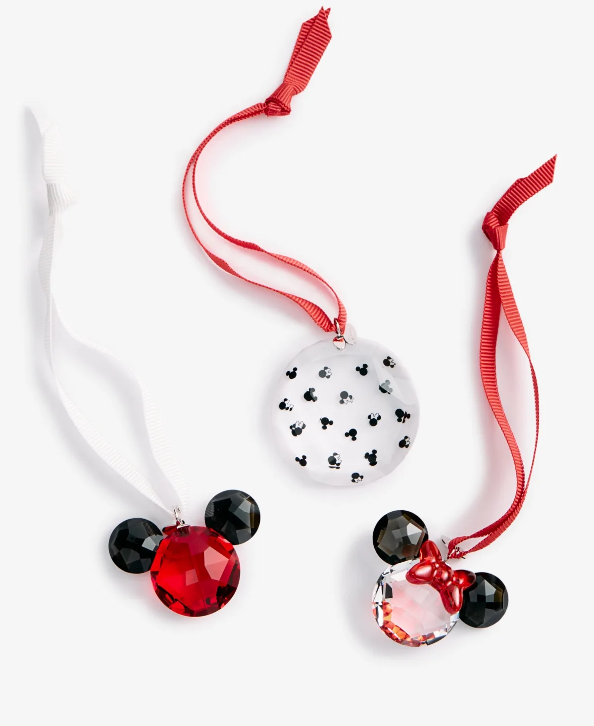 Disney Macy's 100th Thanksgiving Day Parade Minnie & Mickey Crystal Ornament Gift Set by Swarovski