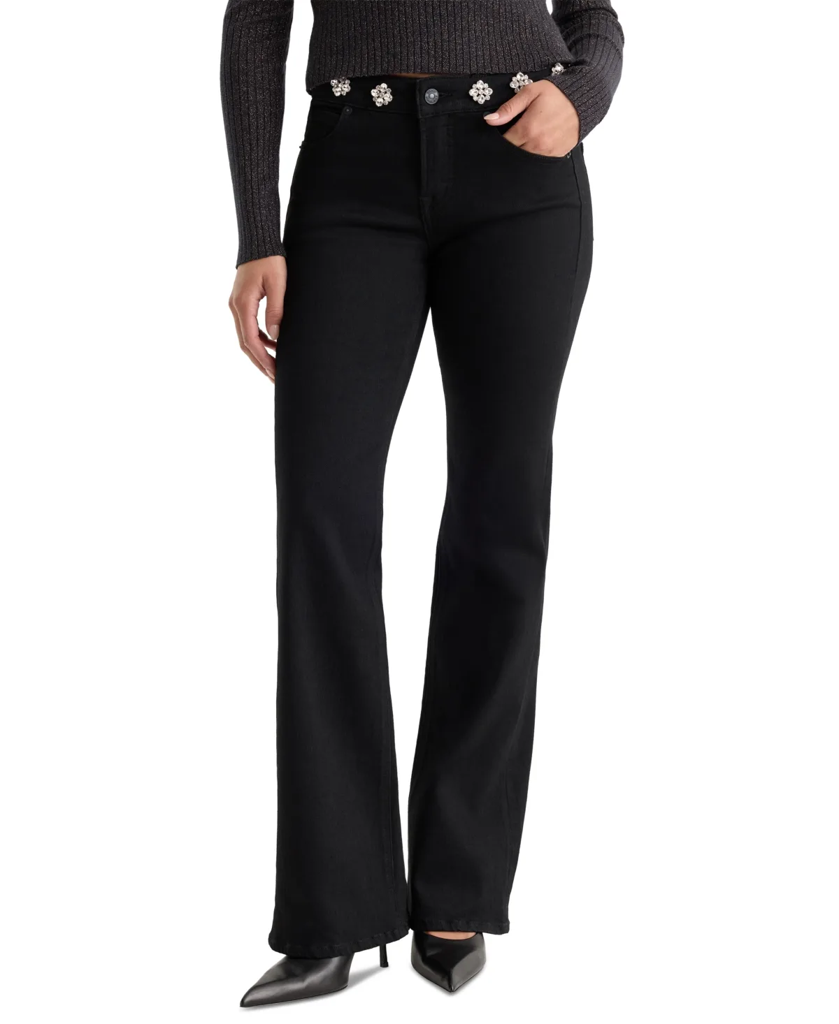 Good Low-Rise Embellished Bootcut Jeans by GOOD AMERICAN