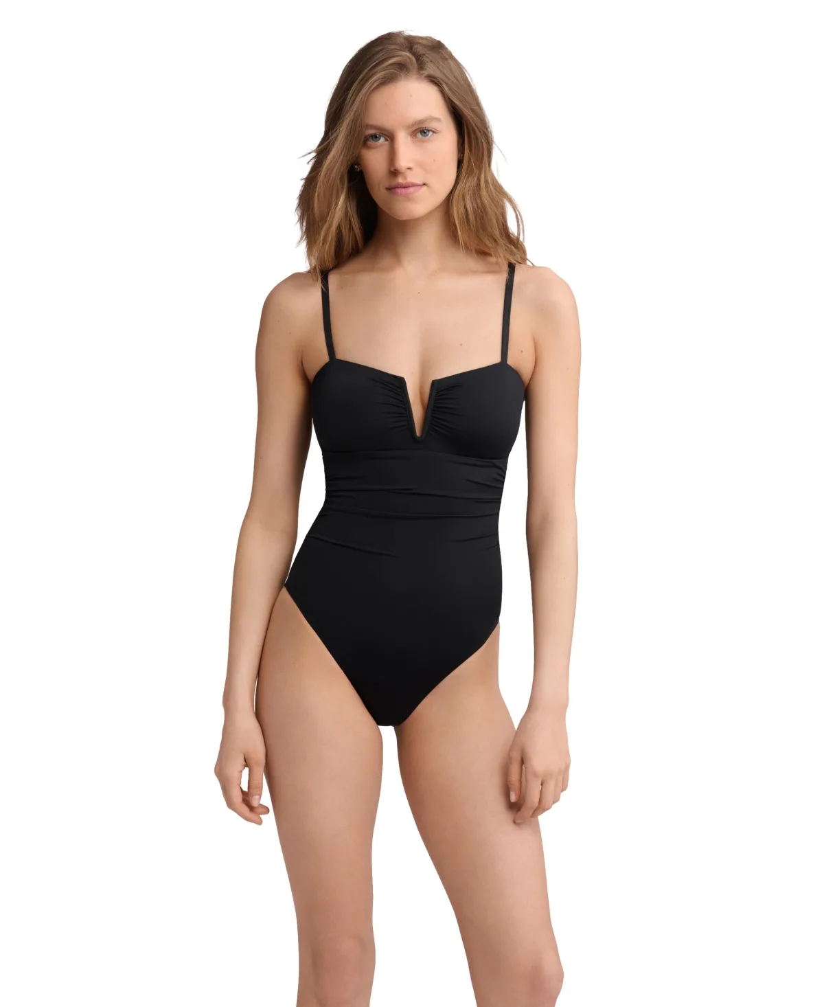 Lauren Ralph Lauren V-Wire Ruched One-Piece Swimsuit by Ralph Lauren