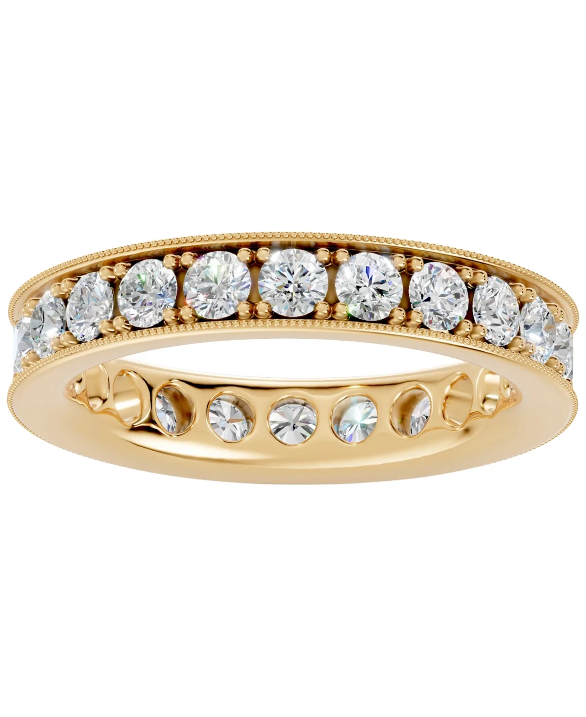 Diamond Round-Cut Full Eternity Anniversary Ring (2 ct. t.w.) in 14k White, Yellow, Rose Gold or Platinum