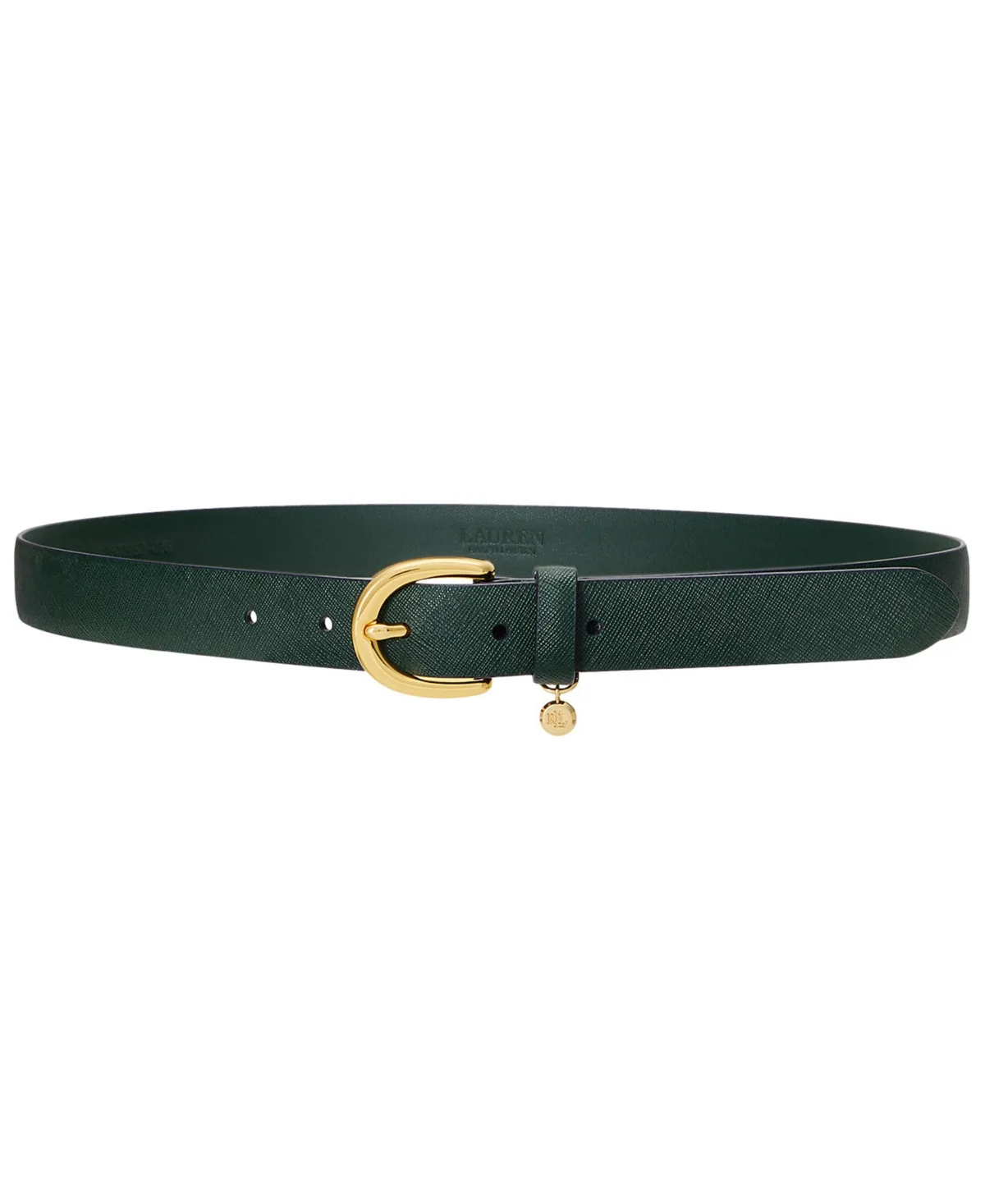 Lauren Ralph Lauren Charm Crosshatch Leather Belt by Ralph Lauren