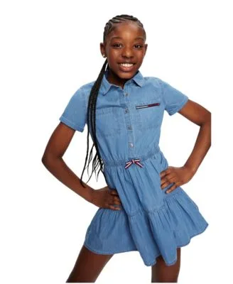 Lightweight Denim Ruffled Shirtdress by Tommy Hilfiger