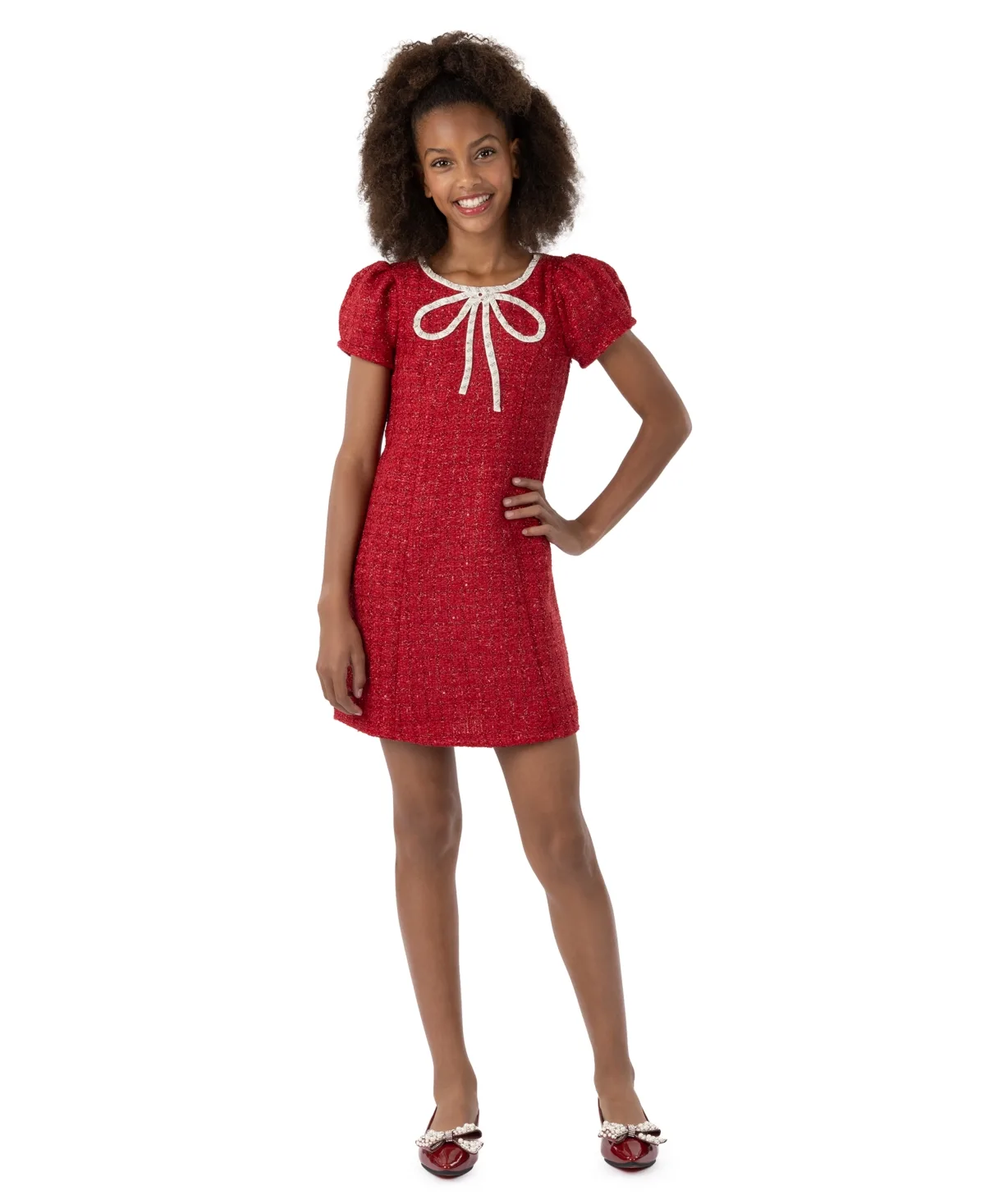 Knee Length Short-Sleeve Dress by Speechless