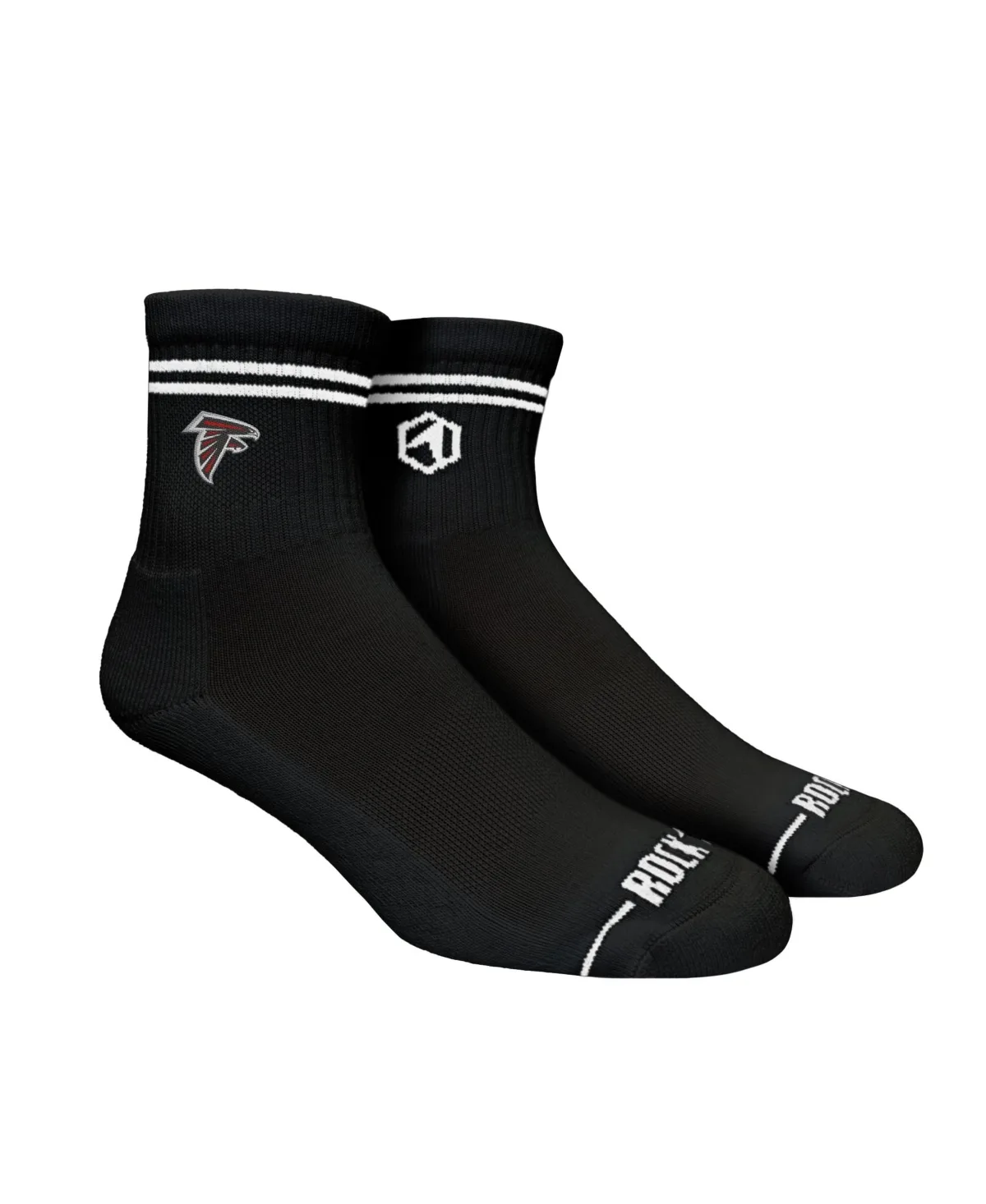 Casual Stripe Padded-Sole Quarter Socks by Rock Em Socks