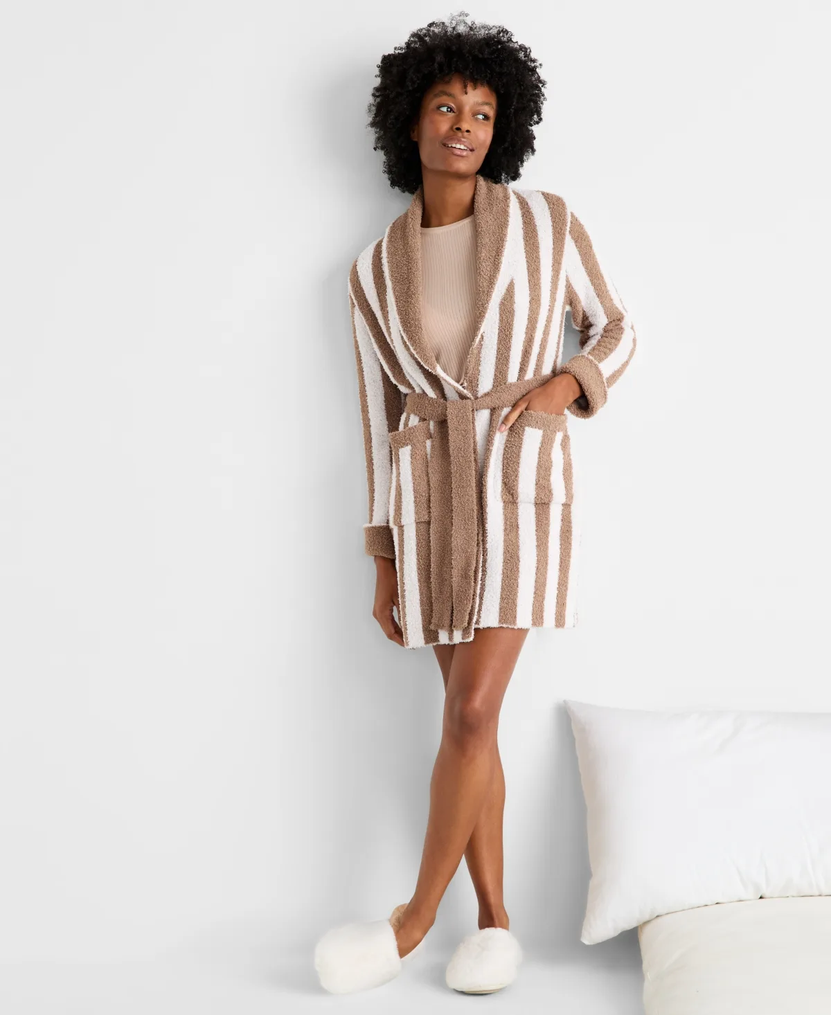 Plush Knit Short Robe by State of Day
